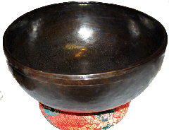 Hand beaten and Carved Bowl Black 
