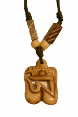 Tibetan Om Symbol Yak Bone Necklace